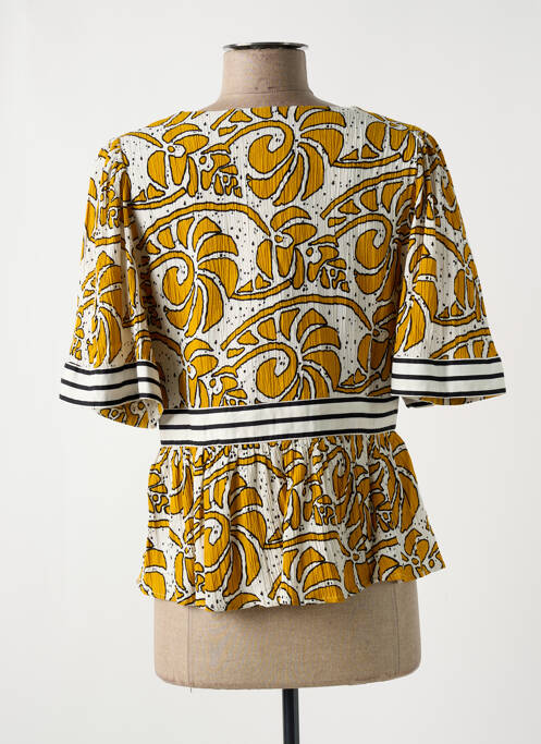 Blouse manches courtes manches courtes jaune DERHY femme