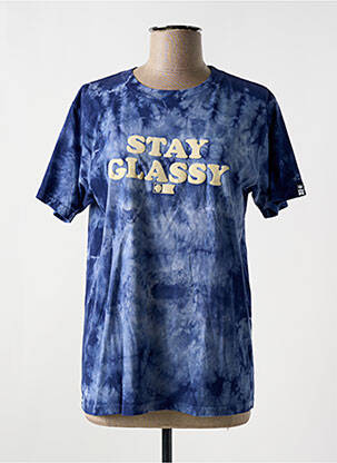 T-shirt sérigraphie floquée manches courtes bleu SALTY CREW femme