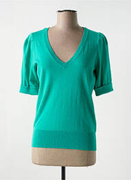 Pull stretch manches courtes vert KING LOUIE femme