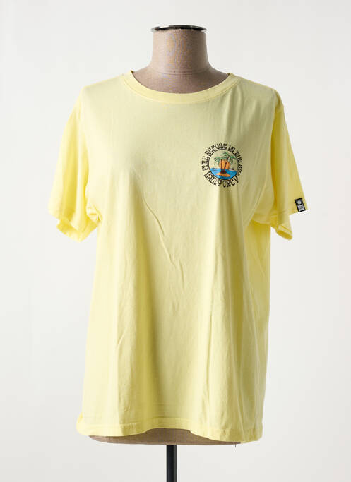 T-shirt coupe droite manches courtes jaune SALTY CREW femme