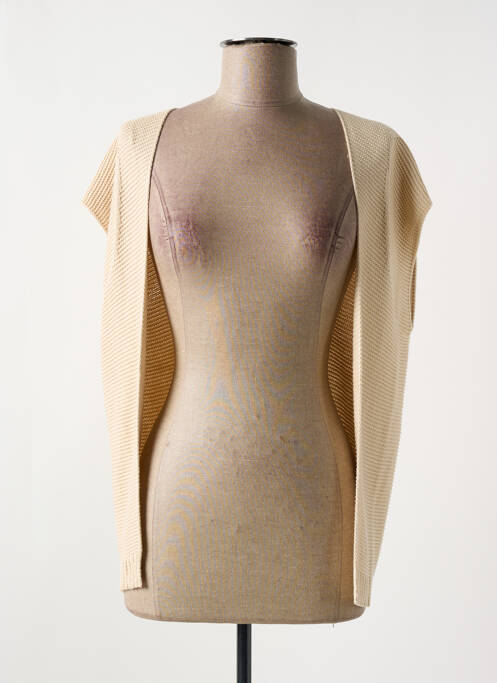 Gilet manches courtes beige NELL pour femme