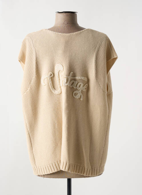 Gilet manches courtes beige NELL pour femme