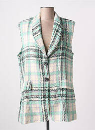 Blazer col châle vert CHERRY PARIS femme