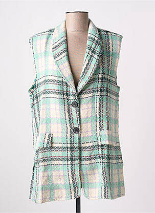 Blazer col châle vert CHERRY PARIS femme