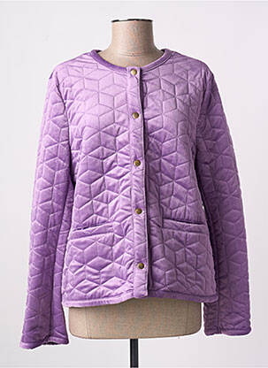 Veste casual col rond violet CHERRY PARIS femme