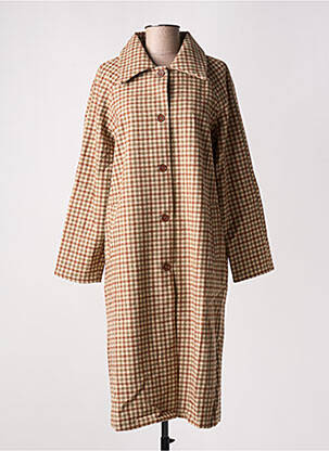 Manteau long coupe droite sans capuche beige COMPAÑIA FANTASTICA femme