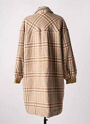 Manteau long coupe cintrée sans capuche beige NUMPH femme