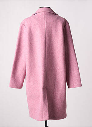 Manteau long coupe droite sans capuche rose LOSAN femme
