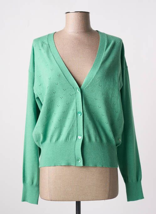 Gilet manches longues vert NUMPH pour femme