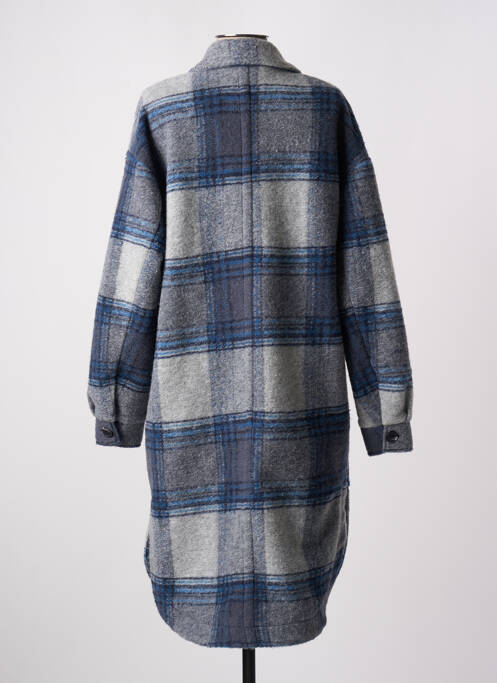 Manteau long bleu KAFFE pour femme