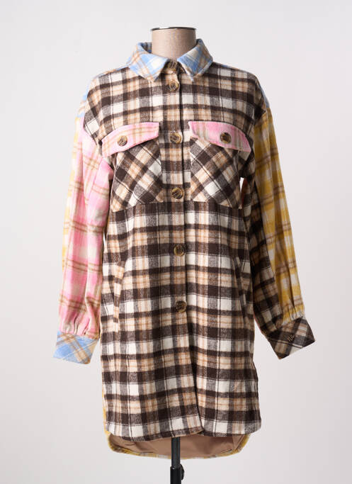 Manteau long marron NUMPH pour femme