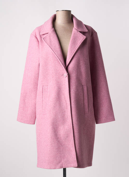Manteau long rose LOSAN pour femme