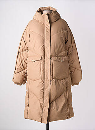 Doudoune poches a capuche marron NUMPH femme