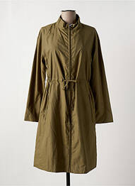 Imperméable fermeture zippée sur le devant sans capuche vert LOSAN femme