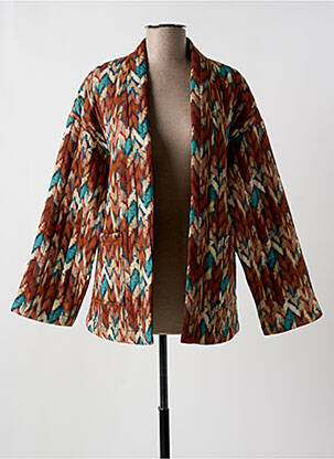 Veste kimono manches longues marron IT HIPPIE femme