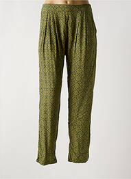 Pantalon droit taille élastique vert TERRACOTTA femme
