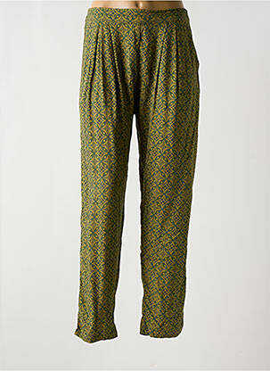Pantalon droit taille élastique vert TERRACOTTA femme