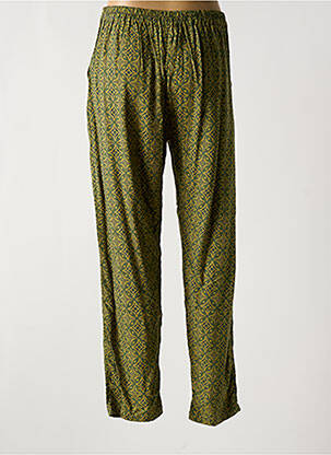 Pantalon droit taille élastique vert TERRACOTTA femme