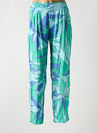 Pantalon droit taille élastique bleu TERRACOTTA femme
