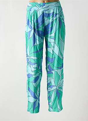 Pantalon droit taille élastique bleu TERRACOTTA femme