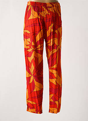 Pantalon droit taille élastique orange TERRACOTTA femme