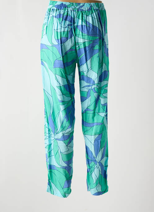 Pantalon droit taille élastique bleu TERRACOTTA femme