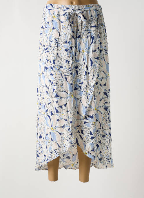 Jupe mi-longue bleu CALIE pour femme