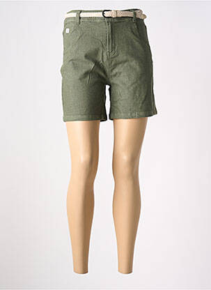 Short fermeture zippée sous rabat boutonné taille normale vert RAGWEAR femme