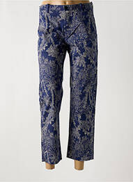 Pantalon chino tissage popeline taille normale bleu FIVE femme