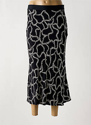 Jupe longue tissage crêpe noir IKKS femme