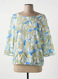 Blouse imprimé fleurs manches 3/4 vert OPUS femme