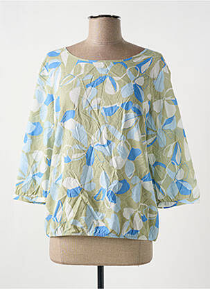 Blouse imprimé fleurs manches 3/4 vert OPUS femme