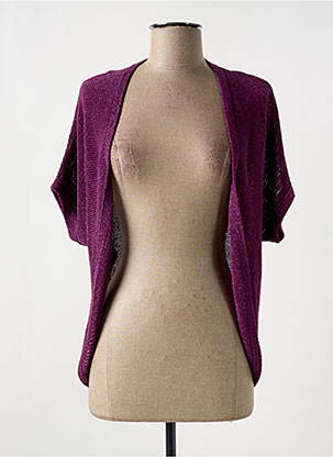 Gilet manches courtes resserrée sur le bas violet STREET ONE femme