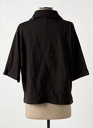 Polo stretch manches courtes marron TOURIST LEMC femme