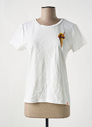 T-shirt sérigraphie manches courtes blanc REALLY DOESN'T MATTER femme
