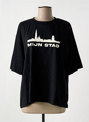 T-shirt manches mi-longues manches courtes noir TOURIST LEMC femme