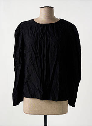 Blouse fermeture boutonnée au dos manches longues noir MANGO femme