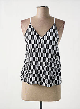 Top coupe cintrée fines bretelles noir CALVIN KLEIN femme