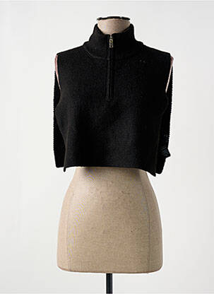 Col / Tour de cou noir PIECES pour femme