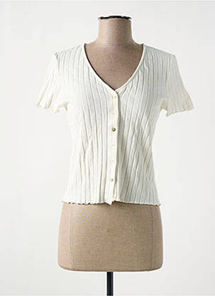 Gilet manches courtes beige MANGO pour femme