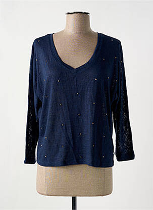 Pull bleu LE TEMPS DES CERISES pour femme