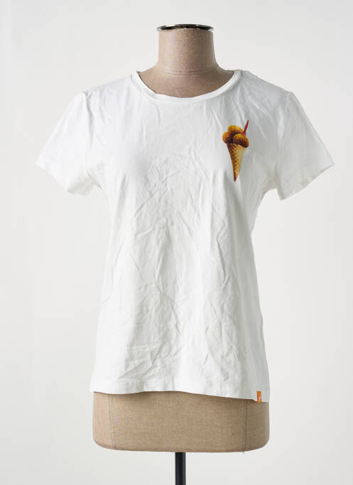 T-shirt sérigraphie manches courtes blanc REALLY DOESN'T MATTER femme