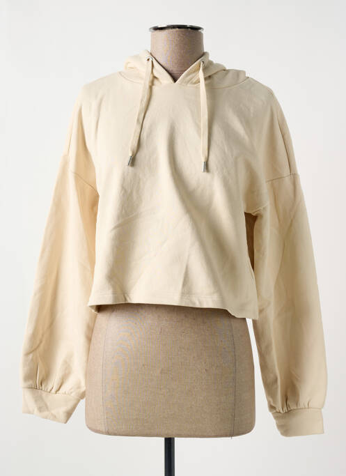 Sweat-shirt à capuche beige ONLY pour femme