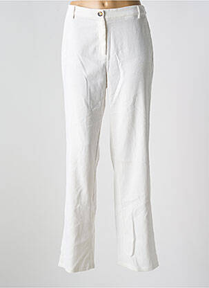Pantalon droit stretch taille normale blanc VILA femme