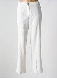 Pantalon droit stretch taille normale blanc VILA femme