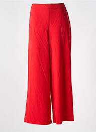 Pantalon large tissage crêpe taille normale rouge ONLY femme