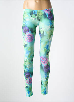Legging tissage jersey taille basse vert PIECES femme