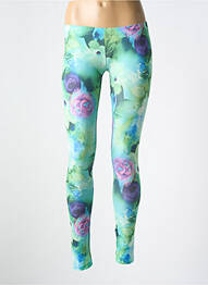 Legging tissage jersey taille basse vert PIECES femme