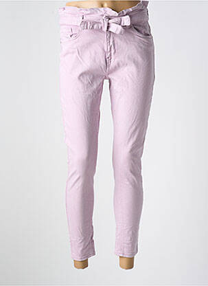 Jeans coupe slim stretch taille haute violet ONLY femme