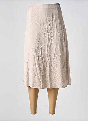 Jupe mi-longue taille à pinces beige TOM TAILOR femme